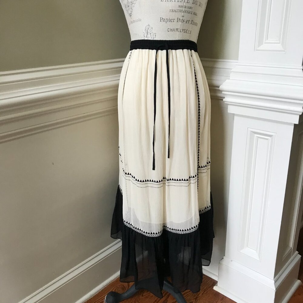 Ulla Johnson Cream and Black Maxi Skirt - Picture 5 of 13